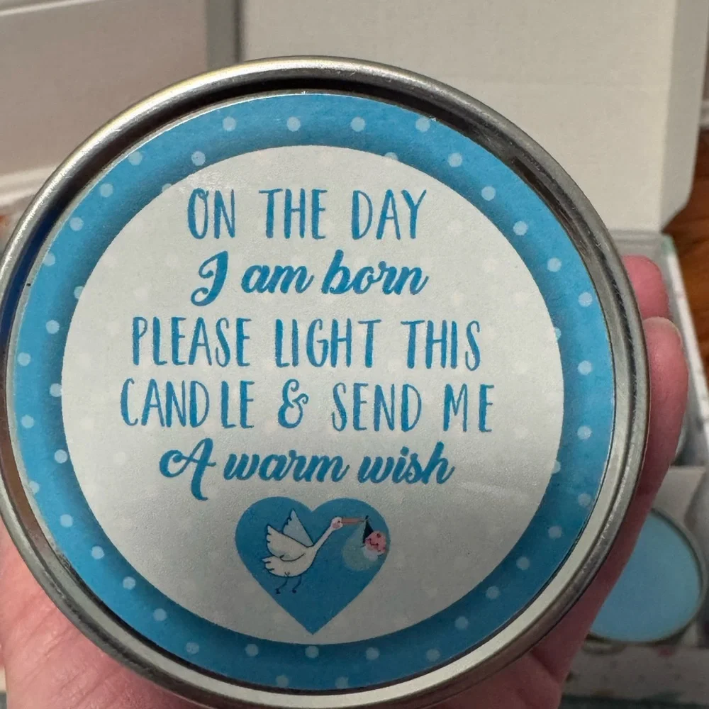 Baby shower favors candles and soaps